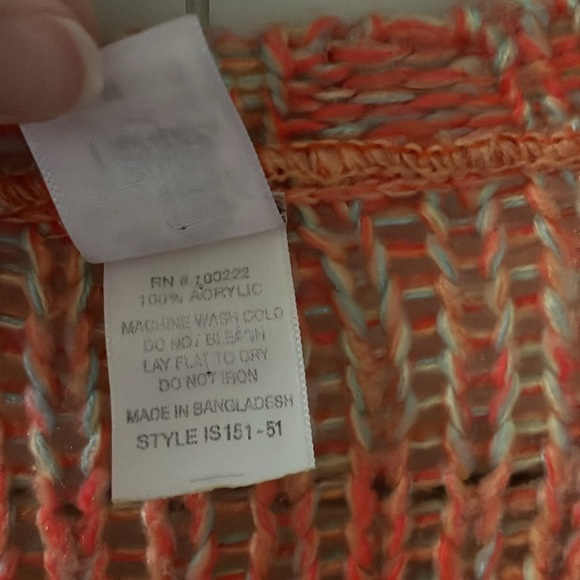 Twisted Angels Women’s Colorblock Boho Rainbow Ombré Knit Sweater - Size Medium - Picture 3 of 4